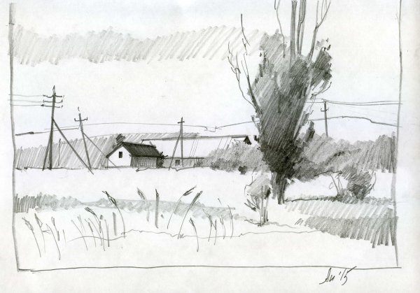 Этюды пленэрные акварелью перспектива