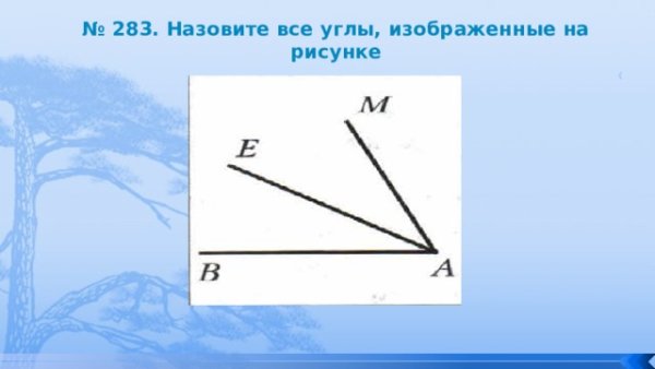 Назовите все углы изображенные на рисунке