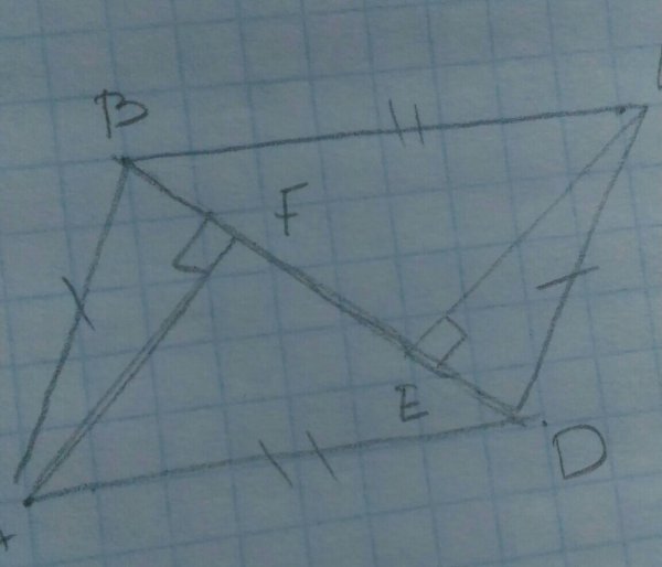 АВ параллельно СД