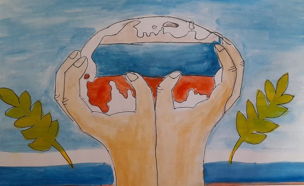 Рисунки в поддержку Российской