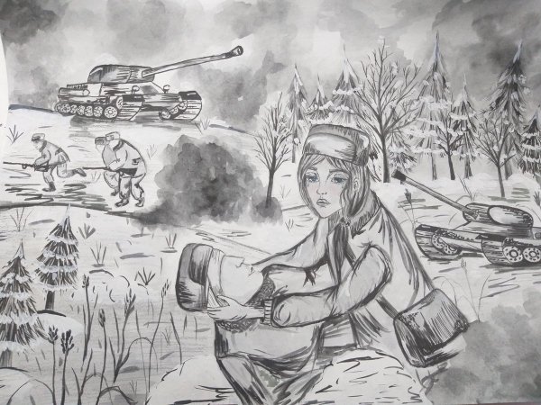 Нарисовать рисунок война глазами детей
