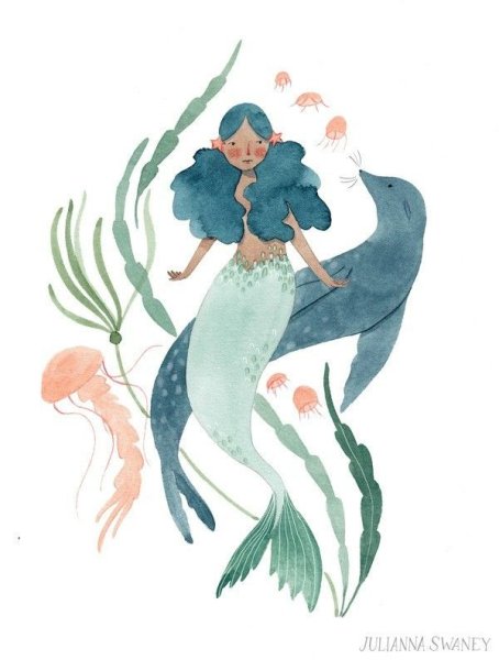 Рисунок русалки Андерсен