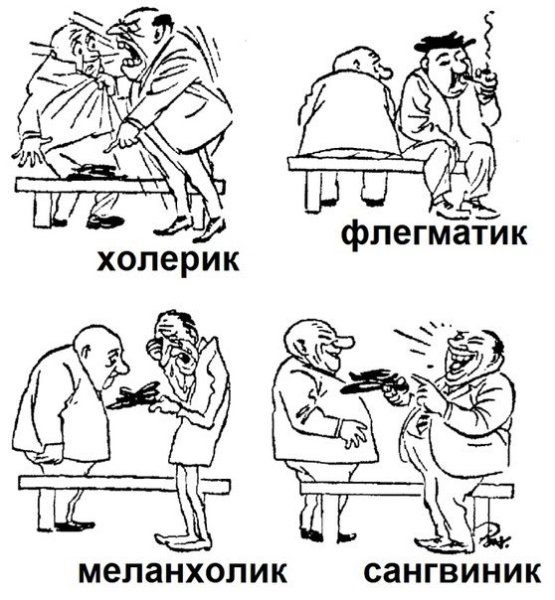 Темперамент холерик сангвиник флегматик меланхолик