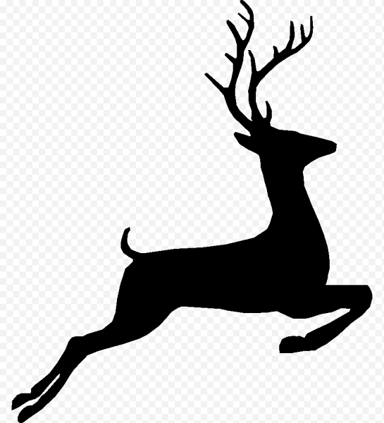 Олень сбоку силуэт