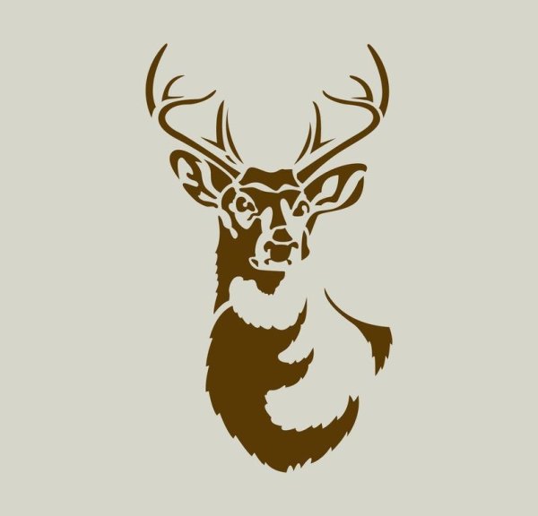 Олень для выжигания по дереву