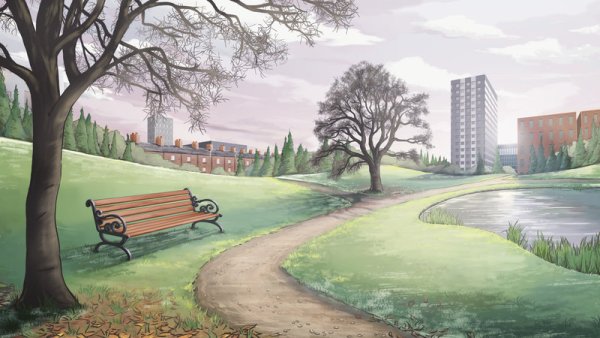 Нарисовать парк