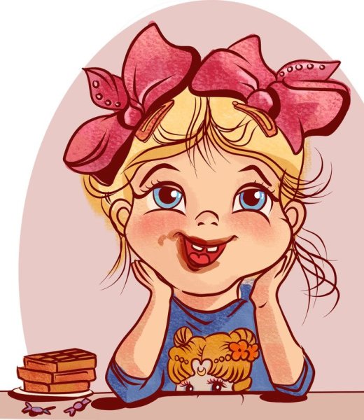 Девочка сладкоежка