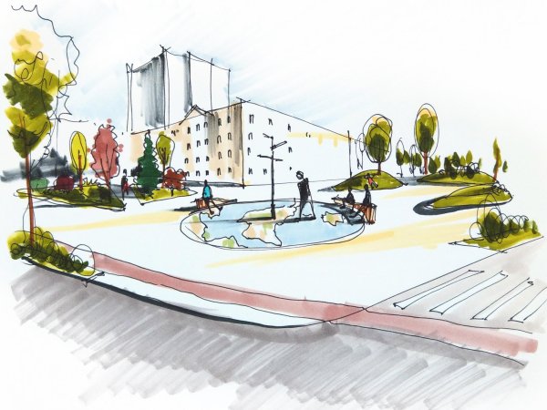 Зарисовка городской среды