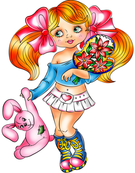 Мультяшные Веселые девочки