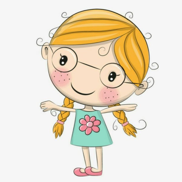 Умная девочка рисунок