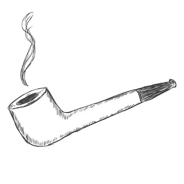 Нарисованная трубка для курения