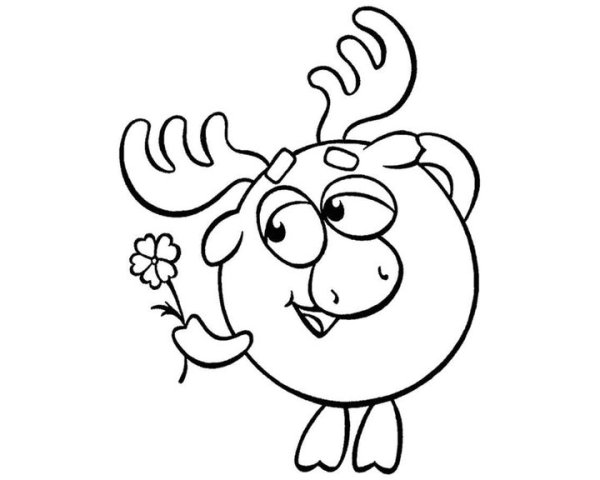 Раскраска Лосяша из смешариков