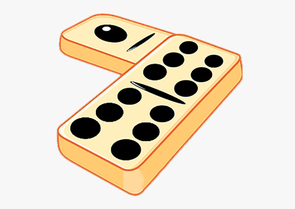 Домино на белом фоне