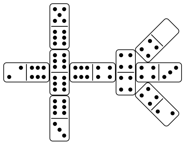 Домино раскраска для детей