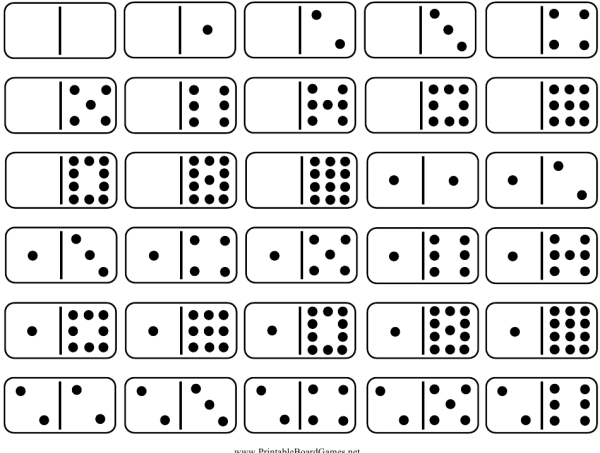 Схема костяшек Домино