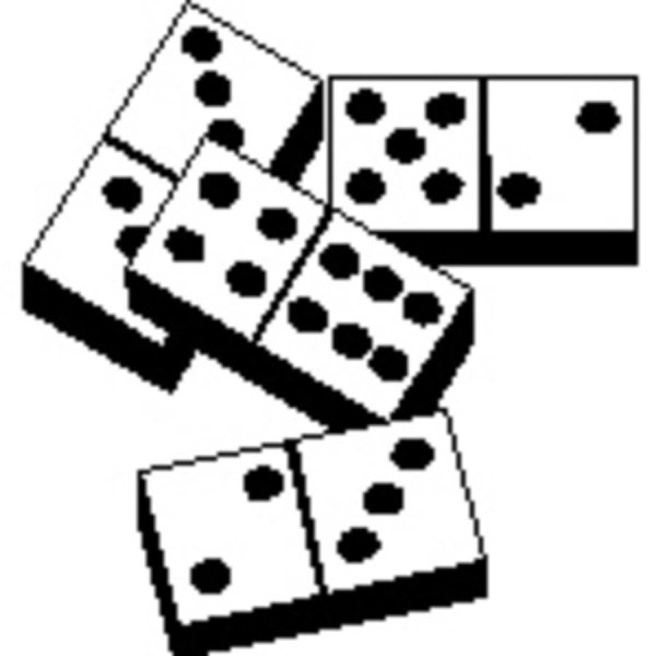 Домино черно белое