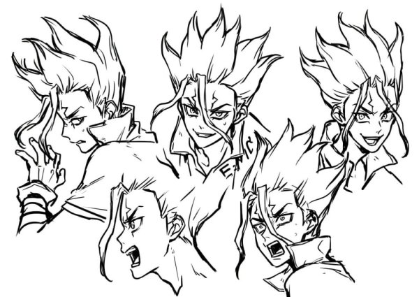 Доктор Стоун чб арт