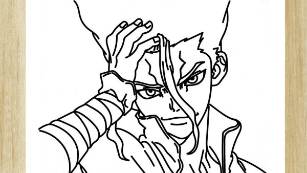 Сенку раскраска доктор Стоун