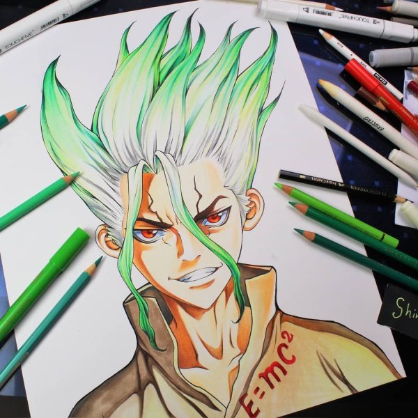 Прическа сенку доктор Стоун