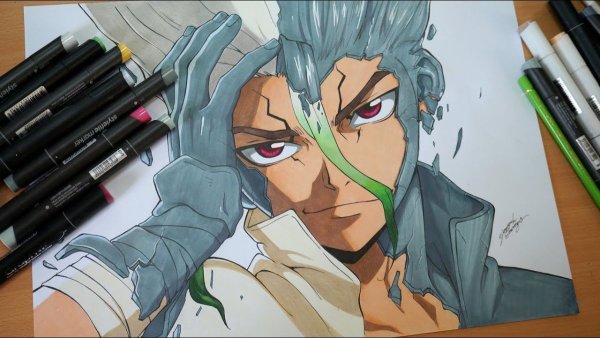 Доктор Стоун рисовать