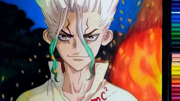 Сенку доктор Стоун рисунок