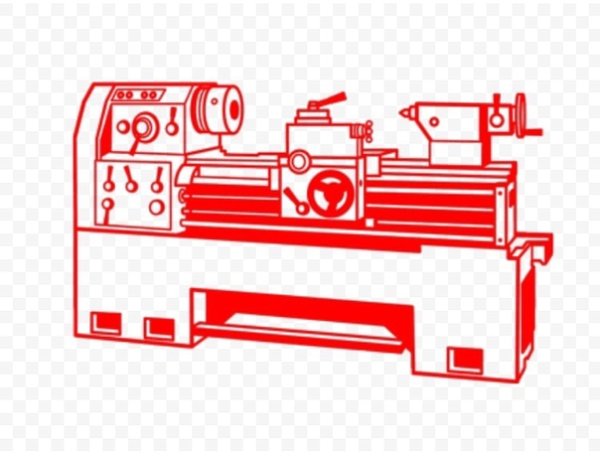 Токарный станок вектор