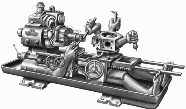 Эскиз токарного станка
