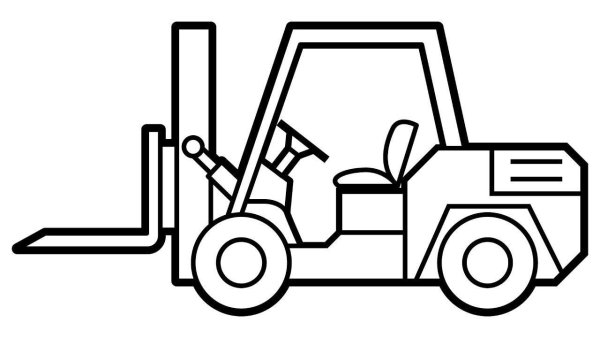 Вилочный погрузчик раскраска