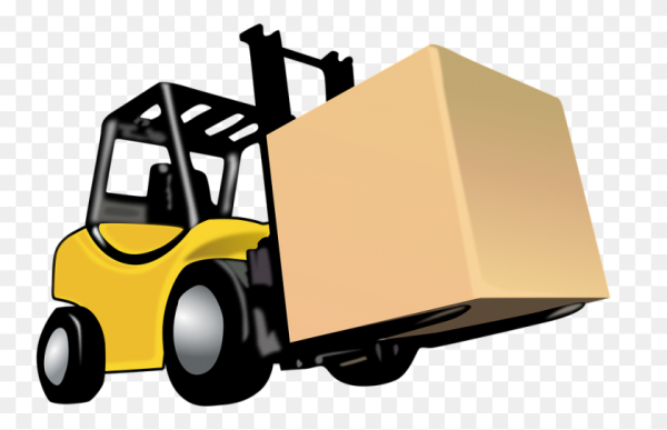 Погрузчик вилочный мультяшный