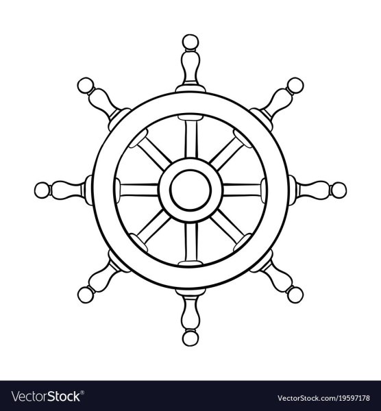 Штурвал черно белый