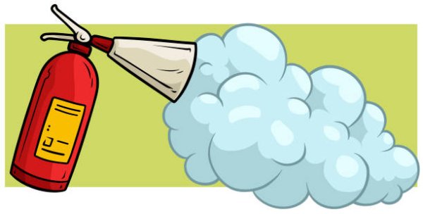 Огнетушитель пена иллюстрация