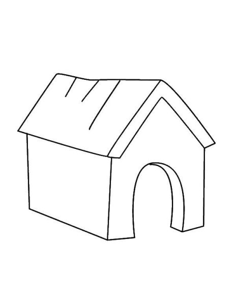 Раскраска будка для собаки для детей