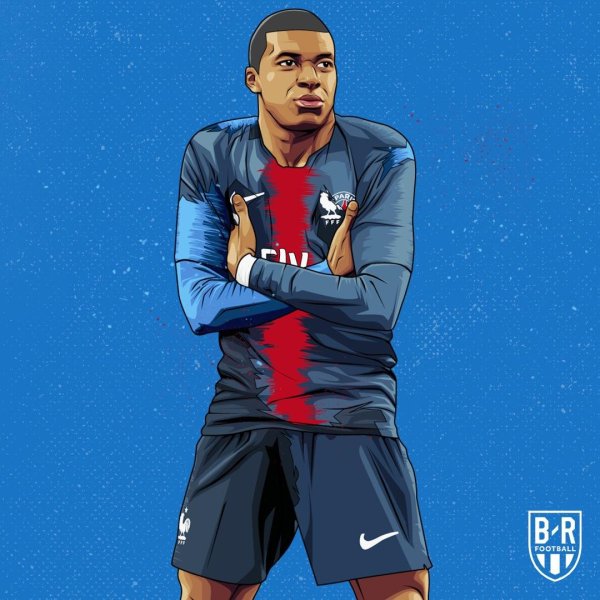 Нарисовать Килиан Мбаппе