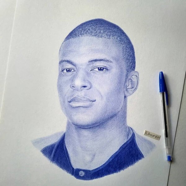 Нарисовать Килиан Мбаппе