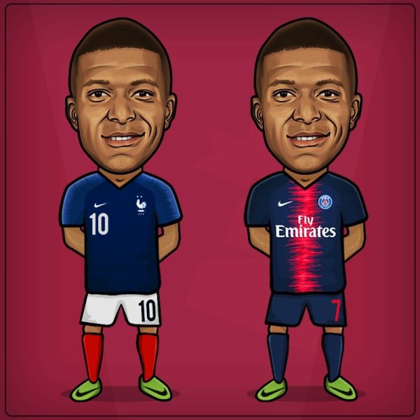 Мбаппе рисунок