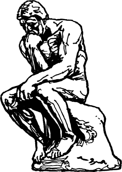 Мыслитель Родена силуэт