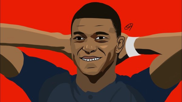 Мбаппе рисунок