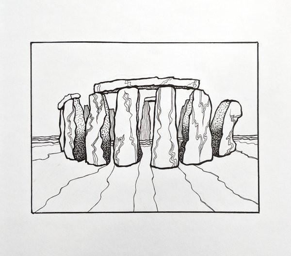 Менгиры дольмены кромлехи карандашом