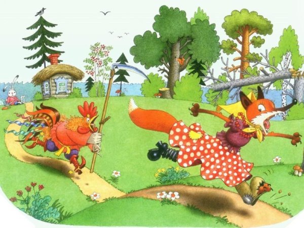 Сказки лиса заяц и петух