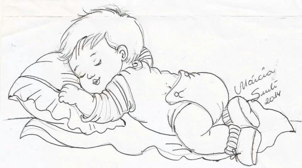 Раскраска дети спят