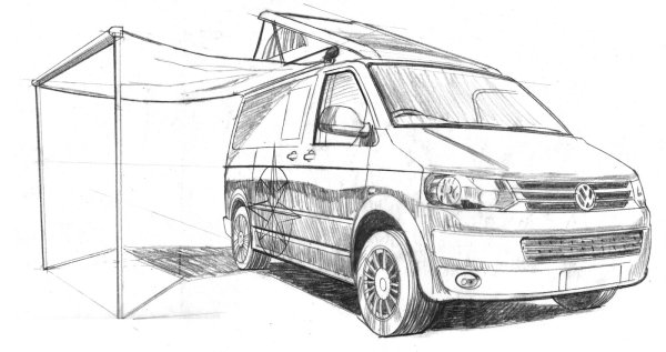 Нарисовать фургон