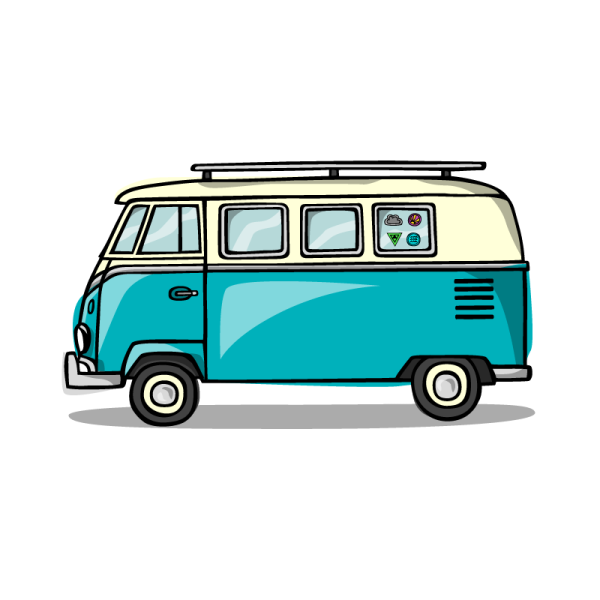 Volkswagen VW t1 Camper рисунок