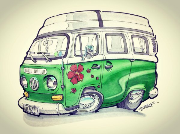 Volkswagen минивэн скетч