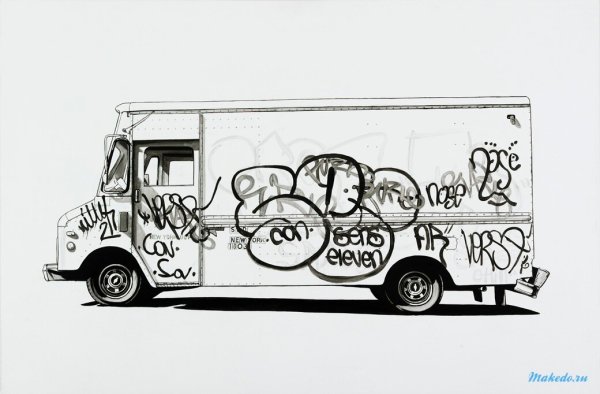 Нарисовать фургон