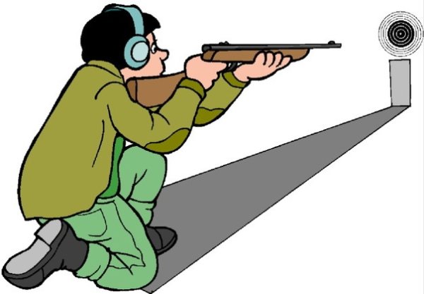 Стрельба на прозрачном фоне