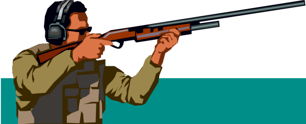 Стрельба на прозрачном фоне