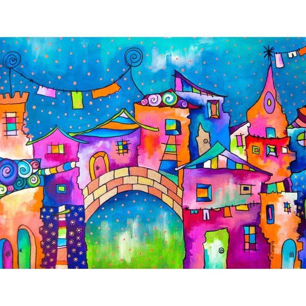 Сказочный город одним цветом