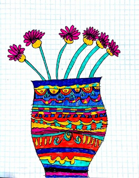 Кашпо для рисования цветов