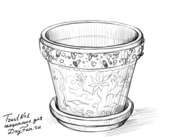 Горшок для цветов на прозрачном фоне