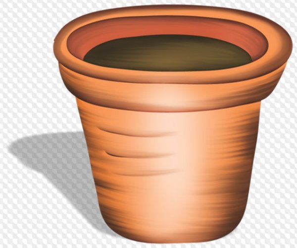 Рисование цветок в горшке